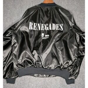 Vtg 1989 Hartwell Black Satin XL Jacket Renegades Movie Universal Studios RARE